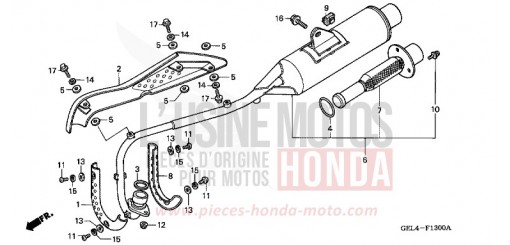 SILENCIEUX D'ECHAPPEMENT XR50R2 de 2002